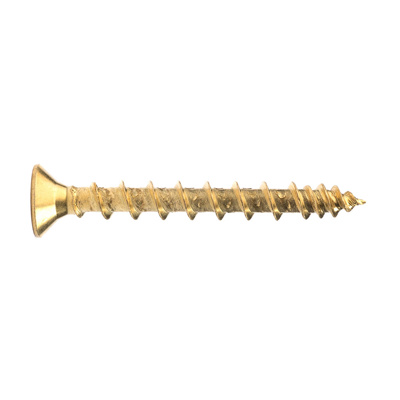 4.5 x 30mm Pz Csk Hinge Screw TriLock TS Brass Plated